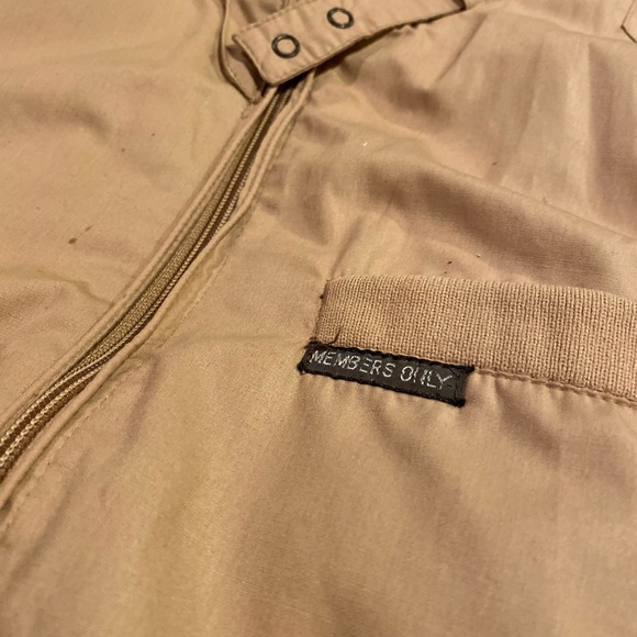 Vintage Members Only Tan Jacket Size Large (46) - Picture 2 of 6